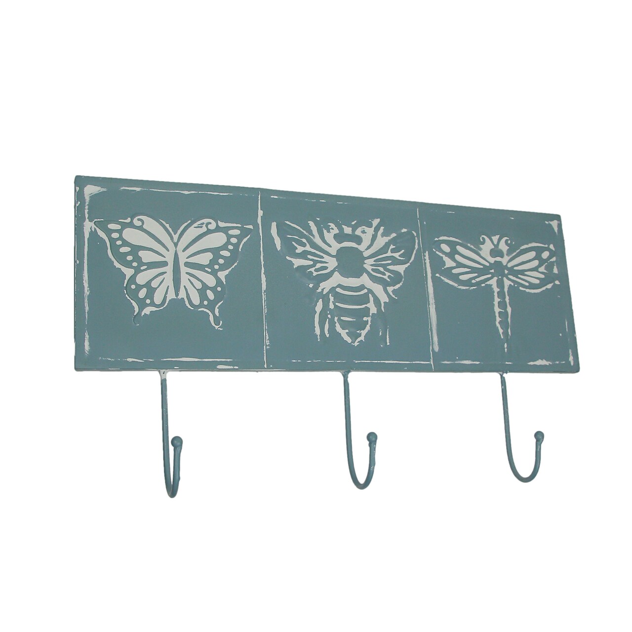 Blue Metal Vintage Bug Wall Hook Decorative Hanging Coat Towel Rack Home Decor